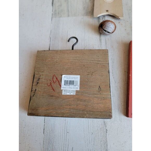 Hanging Snowman variety mini sign Bell set home wall decor - Picture 6 of 11